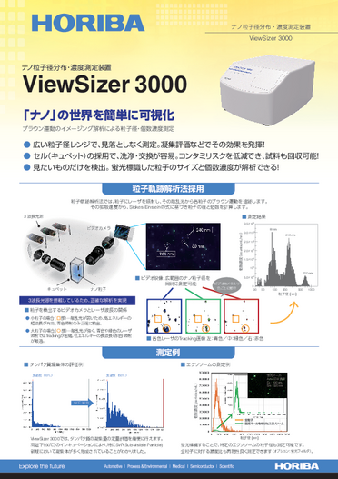 ナノ粒子径分布・濃度測定装置 ViewSizer3000