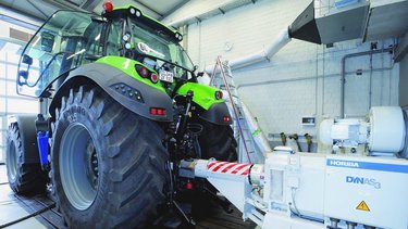 Heavy-duty engine testing of farm equipment, tractor