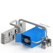 Rendering of a HORIBA GIANT 5200 Brake Dynamometer for measuring brake emissions according to WLTP.