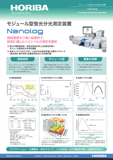 モジュール型蛍光分光測定装置 Nanolog