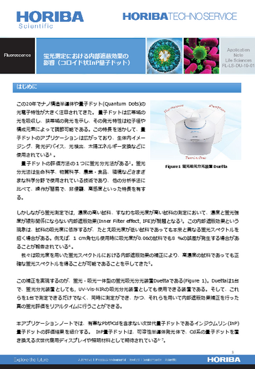 蛍光測定における内部遮蔽効果の影響（コロイド状InP量子ドット）