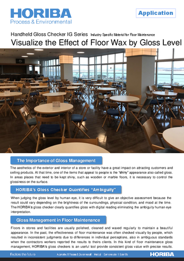 Visualize the Effect of Floor Wax by Gloss Level