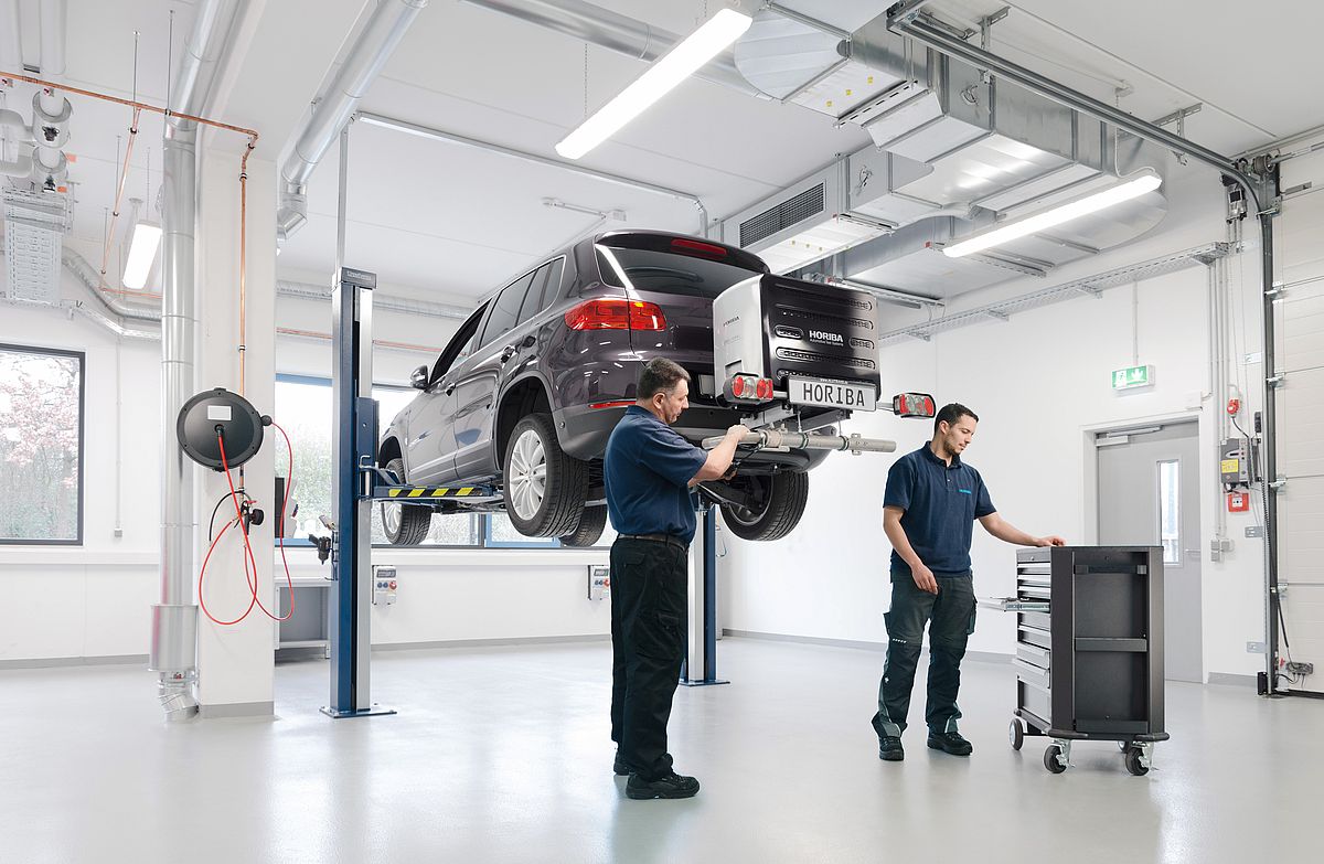 Real driving emissions test with onboard system RDE test HORIBA